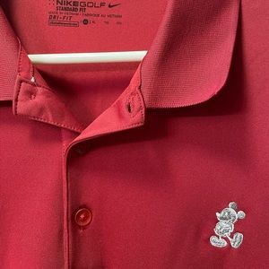 Disney Parks Athletic Nike Golf Dri-Fit Mickey Mouse Polo Mens Size XL